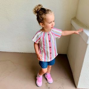 Okie Dokie Striped Button Shirt